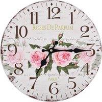 Berkfield Home Vintage Wall Clock Flower 30 cm
