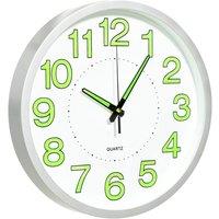 Berkfield Home Luminous Wall Clock White 30 cm