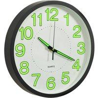 Berkfield Home Luminous Wall Clock Black 30 cm