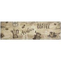 Berkfield Home Kitchen Rug Washable Coffee Brown 45x150 cm Velvet