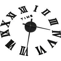 Berkfield Home Modern 3D Wall Clock Modern Design Black 100 cm XXL