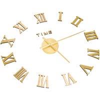 Berkfield Home Attractive 3D Wall Clock Modern Design Gold 100 cm XXL