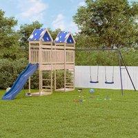 Berkfield Home Outdoor Playset Solid Wood Pine in Brown
