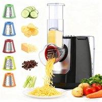 Havendro 5 in 1 Electric Cheese Grater Vegetable Shredder Salad Maker in Black