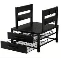 Ventryn Black Coffee Pod Organizer Rack, Countertop Storage Holder