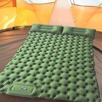 SPETLEK Double Camping Mat Self Inflating Inflatable Camp Roll in Green
