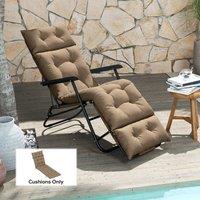 EONLION Sun Lounger Cushion Only in Khaki | Size: 100 cm