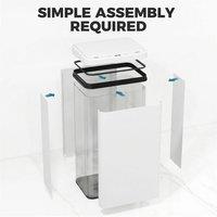 NESTLUNE white 50l Stainless Steel Kitchen Bin | Size: 100 cm x 15 cm