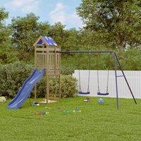 Berkfield Home Outdoor Playset Impregnated Wood Pine in Brown
