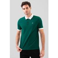 Enorsia Men's Men's Olive/Green Pique Polo Shirt in Green | Size: Medium