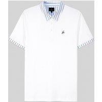 Enorsia Men's Men's White Pique Polo Shirt | Size: Medium