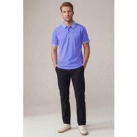 Enorsia Men's Men's Sky Blue Pique Polo Shirt in Light Blue | Size: Large