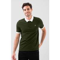 Enorsia Men's Men's Olive/Green Pique Polo Shirt in Olive | Size: Small