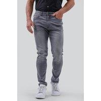 Enorsia Men's Grey Slim Jeans - Slim Fit Denim in Mid Grey | Size: 36