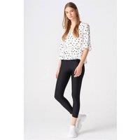 Dilvin Women's High-Waist Slim Fit Leggings in Black | Size: Small