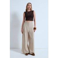 Dilvin Women's Sleeveless Lace Ribbed Blouse in Chocolate | Size: Small