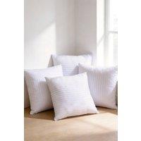 4Pcs 4545cm Striped Multi-purpose Pillow Core in White
