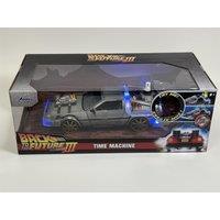 Jada Back To The Future III Rails Delorean Time Machine 1:24 Scale 253255073 in Silver