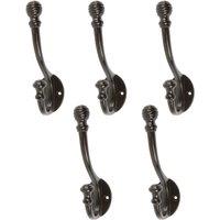 Hammer and Tongs Ball End Hat & Coat Hook - W35mm x H135mm - Pack of 5 in Black | Size: 1000mm x 1000mm