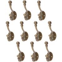 Hammer and Tongs Ball End Hat & Coat Hook - W30mm x H95mm - Pack of 10 in Gold | Size: 1000mm x 1000mm