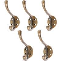 Hammer and Tongs Hat & Coat Hook - W40mm x H105mm - Pack of 5 in Gold | Size: 1000mm x 1000mm