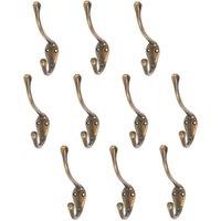 Hammer and Tongs Narrow Hat & Coat Hook - W30mm x H140mm - Pack of 10 in Gold | Size: 1000mm x 1000mm