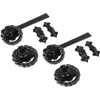 Hammer and Tongs Rose Ring Gate Latch - W285mm - Black - Pack of 2 | Size: 10000mm x 520mm