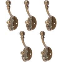 Hammer and Tongs Ball End Hat & Coat Hook - W30mm x H95mm - Pack of 5 in Gold | Size: 1000mm x 1000mm