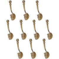 Hammer and Tongs Ball End Hat & Coat Hook - W35mm x H135mm - Pack of 10 in Gold | Size: 1000mm x 1000mm