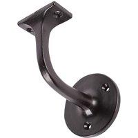 Hammer and Tongs Wrought Iron Handrail Bracket - D75mm x H85mm - Black | Size: 1000mm x 1000mm