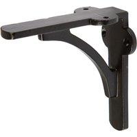 Hammer and Tongs Curved Iron Shelf Bracket - D100mm in Black | Size: 1000mm x 1000mm