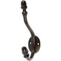 Hammer and Tongs Antique Deco Hat & Coat Hook - W30mm x H135mm - Black | Size: 1000mm x 1000mm