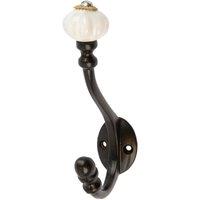 Hammer and Tongs Ceramic Flower Hat & Coat Hook - W30mm x H140mm - Black | Size: 1000mm x 1000mm
