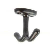 Hammer and Tongs Double Ceiling Hook - W80mm x H60mm - Black | Size: 1000mm x 1000mm