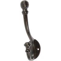 Hammer and Tongs Ball End Hat & Coat Hook - W35mm x H135mm in Black | Size: 1000mm x 1000mm