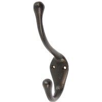 Hammer and Tongs Narrow Hat & Coat Hook - W30mm x H140mm in Black | Size: 1000mm x 1000mm
