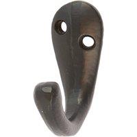 Hammer and Tongs Single Robe Hook - W20mm x H45mm in Black | Size: 1000mm x 1000mm