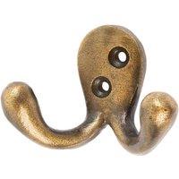 Hammer and Tongs Double Coat Hook - W70mm x H50mm in Gold | Size: 1000mm x 1000mm