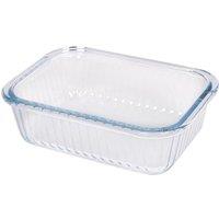 Argon Tableware Rectangular Glass Cake Dish - 20 x 15cm - Optical Oven Baking Tray in Clear | Size: 20 x 15 cm