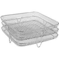 NESTLUNE Square Air Fryer Racks Layer Stackable Dehydrator Racks Steel in Silver | Size: 100 cm x 100 cm