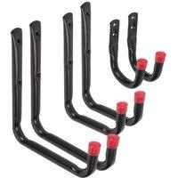 Kelvenix 6 X Heavy Duty Storage Hooks Wall Mounted in Black