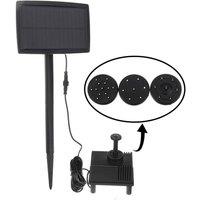 FLAVORA Solar Pond Pump Submersible with Filter for Garden Pool Fountain in Black | Size: 1000mm 16000mm