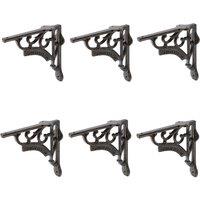 Hammer and Tongs Ornate Iron Shelf Bracket - D150mm - Pack of 6 in Black | Size: 1000mm x 1000mm