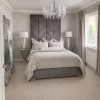 Stratus Interiors Ceasar Arrow Panel Upholstered Bed with Tall Headboard - Metal Gaslift in Grey | Size: Double