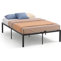 Costway Double Size Metal Bed Frame Platform Bed w/ Under-bed Storage Space in Black