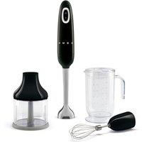Smeg 50s Style Hand Blender with Accessories, Variable Speed, Turbo Function, 700W, Black | Size: A