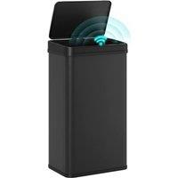 NESTLUNE Black 50l Stainless Steel Kitchen Bin | Size: 100 cm x 15 cm