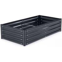 Kelvenix Large Corrugated Flower Planting Bed in Dark Grey | Size: 100g