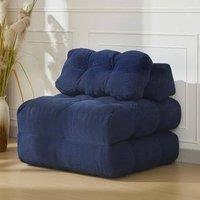 VOGREX Folding Futon Sofa Bed Convertible Sleeper Chair in Blue