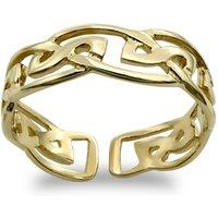 Jewelco London Women's 9ct Gold Intricate Celtic Filigree Band Toe Ring